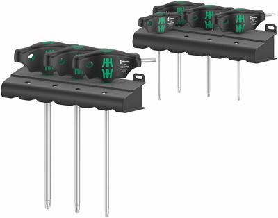 Wera Tools 467-7 TORX HF T-Handle Screwdriver Set - Black - Green - 7 Piece, Black - Green